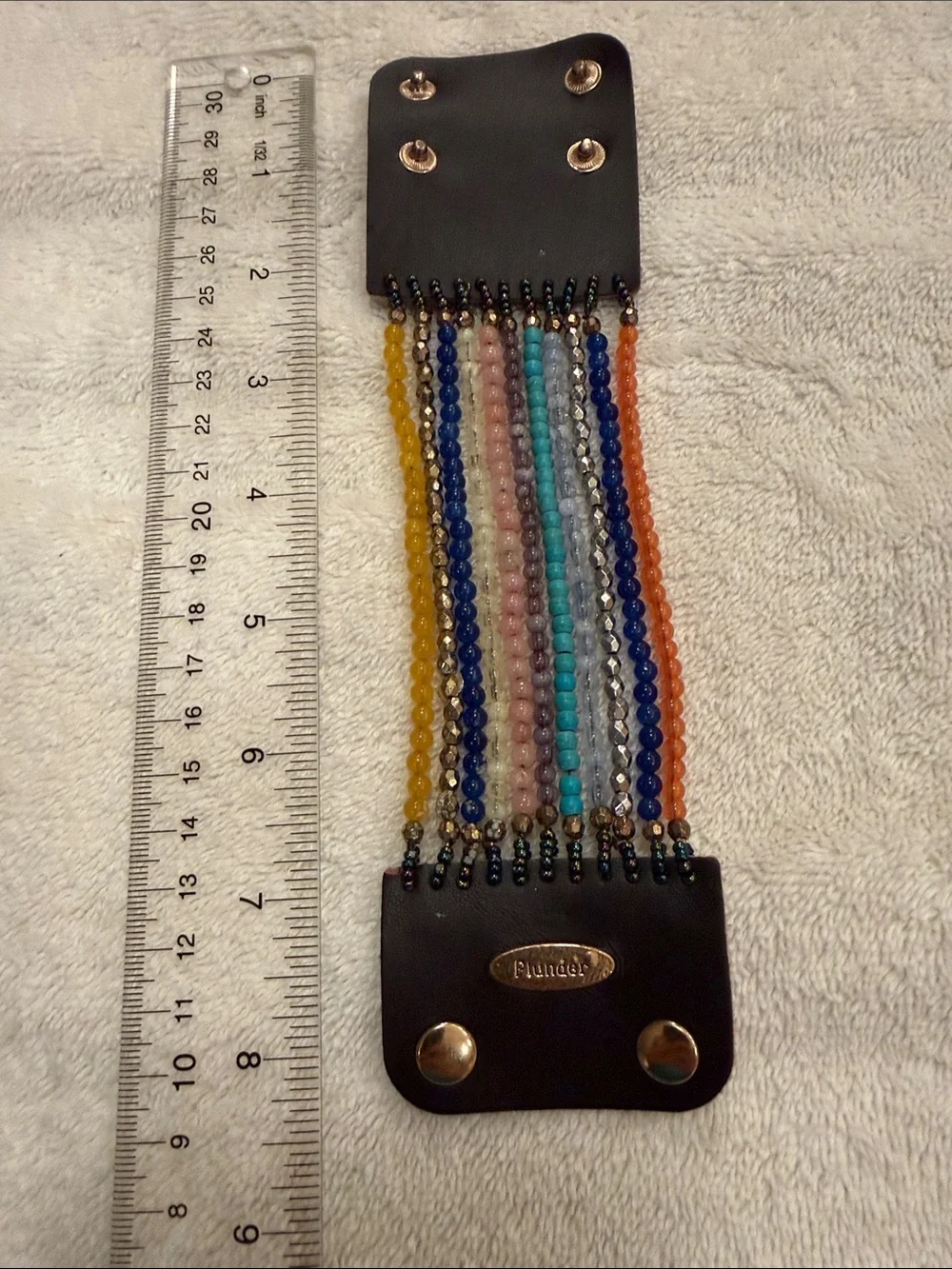 Plunder beaded leather